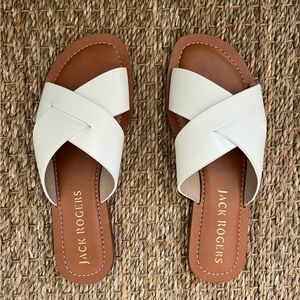 Jack Rogers White Leather Sandals